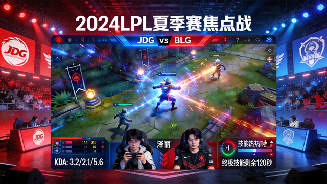 英雄联盟职业联赛焦点对局现场大屏画面